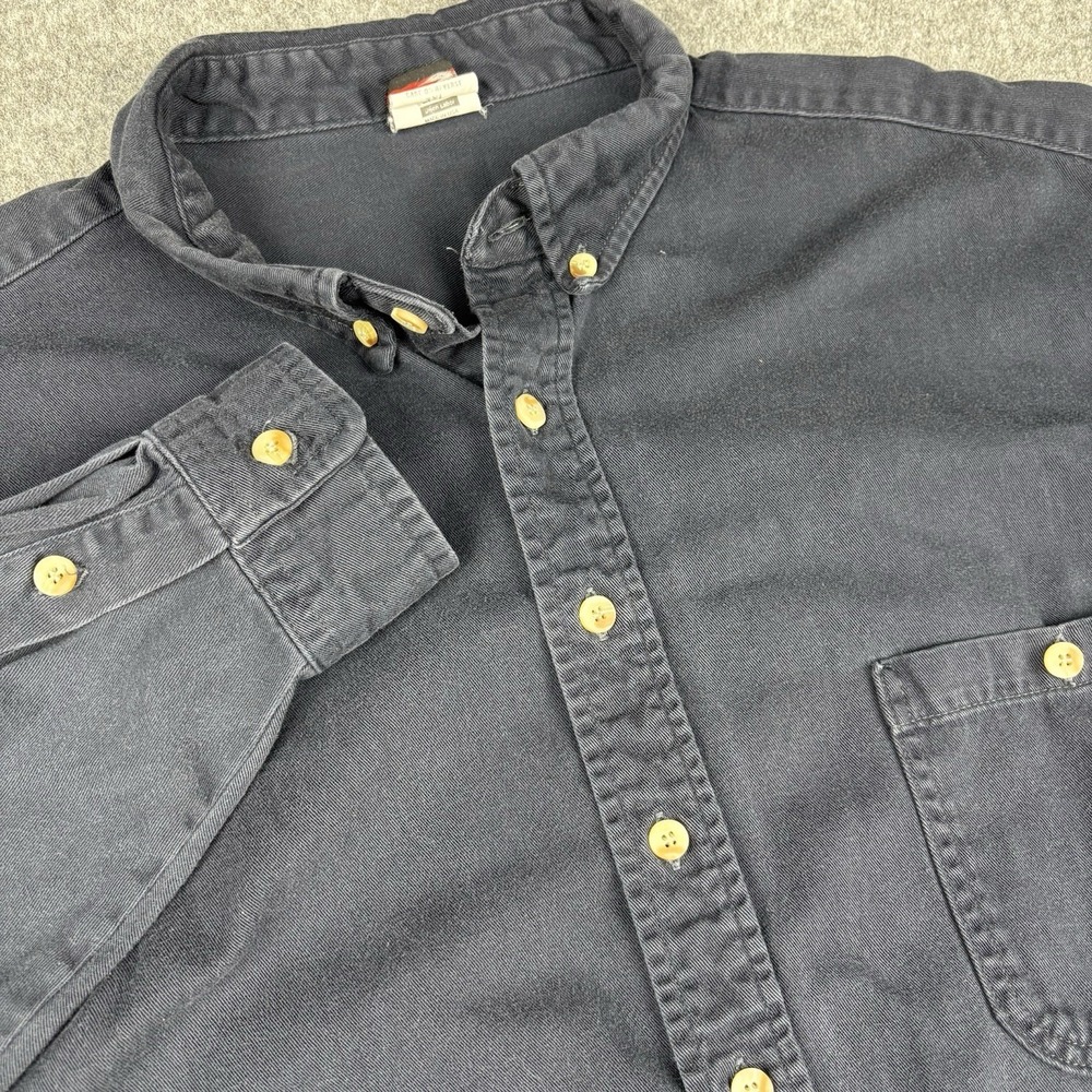 Union Line Shirt Mens‎ 3xl Vintage Blue Long Sleeve Button Down Made In USA Work